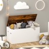 Costway Flip-top Storage Chest Bench Large Wooden Kids Toy Box with Pneumatic Rod - 4 of 4