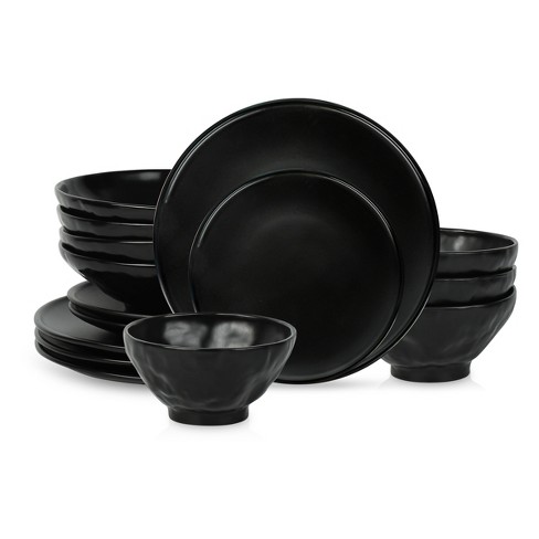 Stone by Mercer Project Shosai Stoneware Dinnerware Set - Grey - 16 Piece