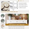 Farmhouse Console Table with 3 Drawers,2 Open Shelves,3 Tier Solid Wood Console Table for Entryway Hallway,Living Room - 2 of 4