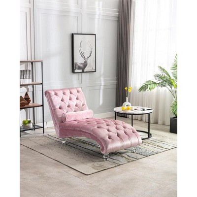 Leisure Concubine Sofa with Solid Acrylic Legs for Living Room or Bedroom