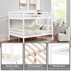 NicBex Bunk Bed,Wood Bunk Bed Frame with Ladder and High Guardrail,Twin Size Bed Frame for Kids Teens,No Box Spring Needed - 4 of 4
