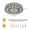 YIYIBYUS Classic Tiffany-style Flush Mount Ceiling Light with Stained Glass Shade - 4 of 4