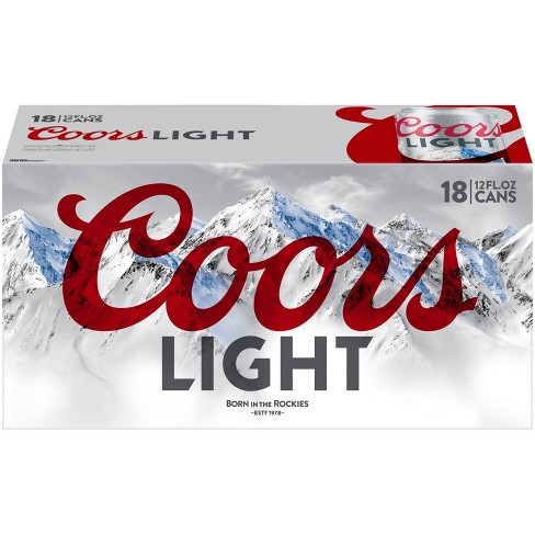 Coors Light Lager - 18pk/12 Fl Oz Cans : Target