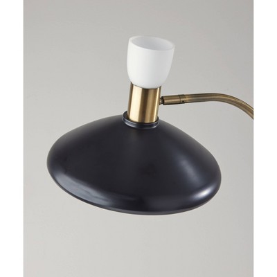 Edison Adjustable Black and Brass Metal Floor Lamp