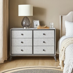 Julia 6-Drawer Upholstered Dresser | ARTFUL LIVING DESIGN-LIGHT GREY - 1 of 4