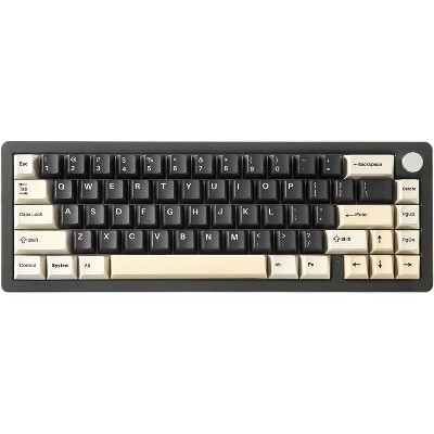 YUNZII AL66 Mechanical Keyboard,65% Knob Control Aluminum Gaming Keyboard,Gasket Mounted RGB Keyboard(Milk Switch, Black)