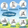 Acekool 7-in-1 Folding Toddler Tricycle with Adjustable Push Handle, Safety Harness, Brake, Rotatable Seat, Canopy, Storage & Cup Holder for Ages 1-5 - 2 of 4