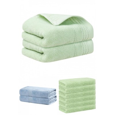 REGALWOVEN Striped Soft Absorbent Bathroom Cotton Towel Set 3 Pcs