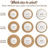 Aoibox Round Woven Placemats Set of 10, Boho Farmhouse Rustic Woven Place Mats for Dining Table Decor, Rattan Wicker Table Mats Jute Braided Chargers - 3 of 4