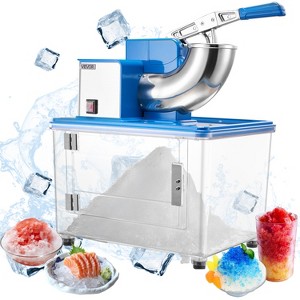 VEVOR Commercial Ice Crusher 661LBS/H, 350W Electric Snow Cone Machine with 4 Blades, 2000RPM Stainless Steel Shaved Ice Machine , Blue - 1 of 4