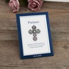 Anna-Kaci Iridescent Rhinestone Cross Fashion Style Brooch Pin with Gift Message Card Envelope - 3 of 4