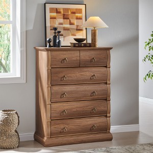 brown dress women nearby Crescent Tall Dresser with Optional Mirror – Quality Woods Furniture main image 1