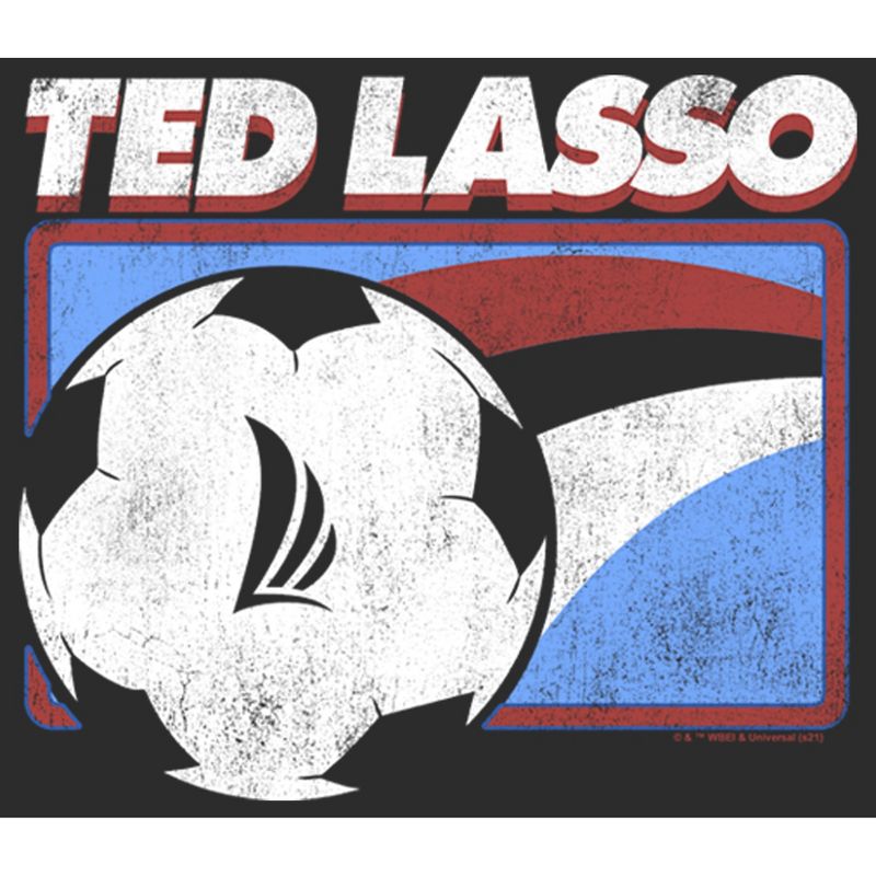 Women's Ted Lasso Long Shot Soccer Ball Logo T-Shirt, 2 of 5