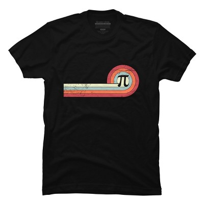 Men's Design By Humans Retro Vintage Pi Day Math Circle By TaiHan T-Shirt