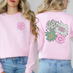 Simply Sage Market Women's Graphic Sweatshirt Stay Gold Lucky Shamrock - 1 of 3