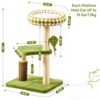 Mewoofun Pet Beds Small Cat Tree Tower with Scratching Post Removable Cat Perch Cute Cat Tree Interactive Cat Toys, Green, 16.14"*6.69"*12.6" - 4 of 4
