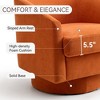 Dyonery Swivel Barrel Accent Chair, Modern Faux Leather Upholstered Armchair, 360¡ã Comfy Reading Chair for Living Room & Bedroom, Fully Assembled - 4 of 4