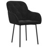 vidaXL Dining Chairs 2 pcs Black Velvet - 3 of 4