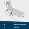 Ostrich 72 by 22 Inch Versatile Chaise Lounge Portable Reclining Lounger, Outdoor Patio, Beach, Lawn, Camping, or Pool Tanning Chair, White - 2 of 4