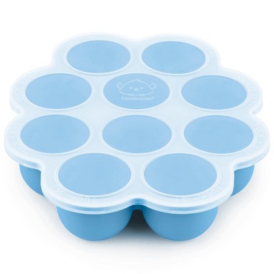 Prep Silicone Baby Food Freezer Tray with Clip-on Lid, 2oz x 10 Silicone Freezer Molds, BPA-Free Baby Food Storage