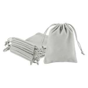 Unique Bargains Mini Smooth Soft Christmas Satin Bags with Drawstring 20 Pcs - 1 of 4