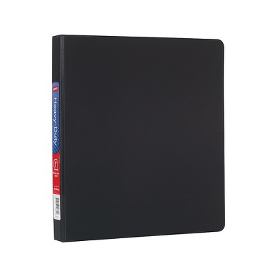 Staples Heavy-Duty 1" 3-Ring Non-View Binder Black (24646-US) 56237-CC/24646