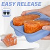 Silicone Soup Freezer Molds, 4-Pack 1-Cup Freezer Trays with Lid, Easy Release Containers for 250ml & 125ml Portions (Blue/Purple) - 4 of 4