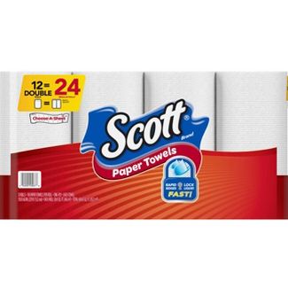 Scott Choose-A-Sheet Paper Towels - 12 Double Rolls