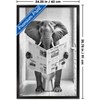 Trends International Reinders: Toilet Humor - Elephant Toilet Framed Wall Poster Prints Black Framed Version 22.375" x 34" - 3 of 4