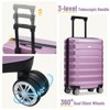 Sapphtopaz 3pcs Hardshell Luggage Sets ABS+PC Suitcase Durable Luggage Carry On Suitcase Suitcases with Wheels, Spinner Wheels (20" 24" 28") - 3 of 4