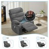 Mamual Recliner with Massage and Heat, 360° Swivel Linen Recliner Chair with Cup Holders & Side Pocket for Adults - 3 of 4