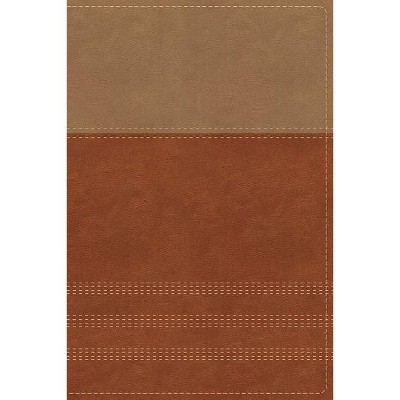 NIV, Biblical Theology Study Bible, Imitation Leather, Tan/Brown, Indexed, Comfort Print - by  Zondervan (Leather Bound)