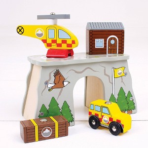 Bigjigs Rail Mountain Rescue Wooden Railway Train Set Accessory - 1 of 4