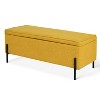 Coucou Rectangle Upholstered Flip Top Storage Benches -Maison Boucle - 3 of 4