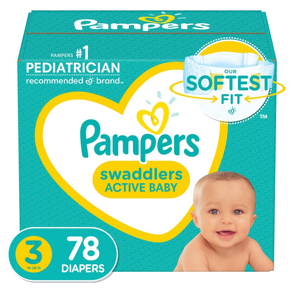 Pampers Swaddlers Disposable Diapers Super Pack - Size 3 (78ct)