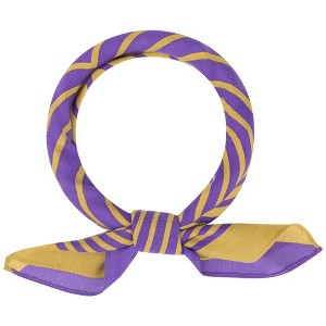 INSPIRE CHIC Women's Contrast Color Symmetrical Striped Printed Square Herringbone Neck Scarves - 1 of 4
