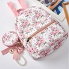 A Little Obsessed Girl's Floral Garden Party Backpack Set with Matching Coin Purse & Pearl Keychain – Cute Mini Backpack for Kids - 4 of 4