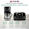 Haden Heritage 4 Slice Wide Slot Stainless Steel Toaster Bundled with 12 Cup Programmable Drip Coffee Maker Coffee Machine, Black & Chrome - 2 of 4