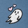 Dalix Heartly Ghost Embroidery Heavy Weight Fleece Sweatpants Soft Lounge Pant Drawstring Waistband Pockets Womens - 2 of 4