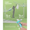 Retractable Outdoor Umbrella Drying Rack - Height Adjustable,197 ft Clothesline Holds 6 Laundry Loads,Features Ground Spike & Cover,Silver & Green. - 4 of 4
