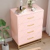 4-Drawer Dresser for Bedroom, Modern Wood Chest with Metal Handles, Sturdy Frame Storage for Closet, Hallway, Living Room - 3 of 4