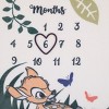 Disney Bambi White and Green Little Treasure Super Soft Photo Op Milestone Baby Blanket - 4 of 4