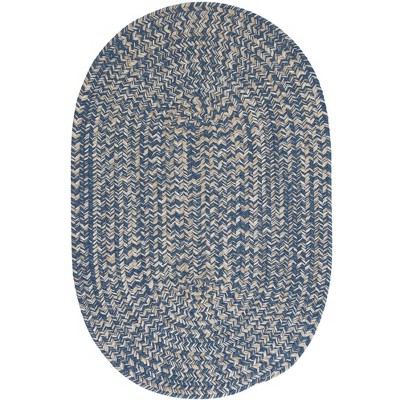 Colonial Mills Tremont Braided Rug, Denim 4'x6', Oval Shape