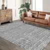 Coolmee Area Rug Boho Textured Design Living Room Non Slip Low-Pile Soft Bedroom Rug Stain Resistant Playroom Carpet - 2 of 4