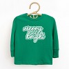 Merry & Bright Outline Puff  - Toddler Long Sleeve Graphic Tee - 2 of 4