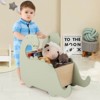 Costway 2 in 1 Baby Push Walker w/ Pine Wood Handle Large Storage Box 4 Universal Wheels - image 2 of 4