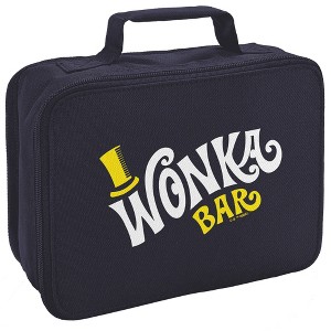 Willy Wonka And The Chocolate Factory Wonka Bar Logo Insulated Soft Sided Lunch Box - 1 of 4