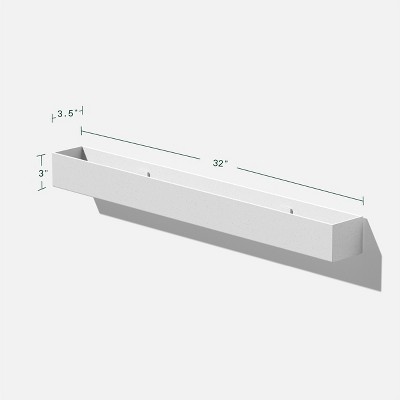 White 32" Composite Geo Series Trough Hanging Planter - 2-Pack