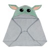 Lambs & Ivy Star Wars The Child/Baby Yoda/Grogu Gray Hooded Baby Bath Towel - 4 of 4