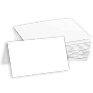 Hamilco Blank Tent Name Place Table Cards 3 1/2" x 2" Folded Card Stock - White Cardstock Paper 80lb Cover - 100 Pack - 1 of 4